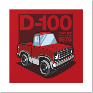 D100 - 1976 White-Based (Bright Red) Posters and Art